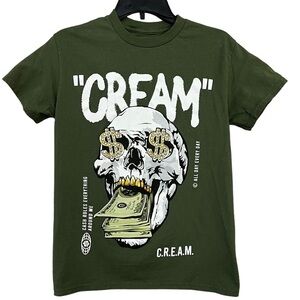 Fashion Nova Men Green “CREAM” Short Sleeve Tshirt, size S.​​